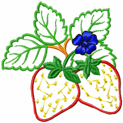 Strawberry Embroidery Design 11 Strawberry Embroidery Design 11